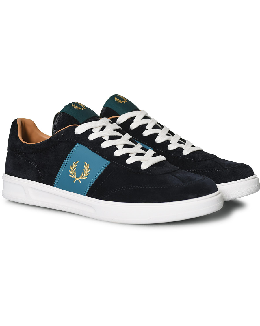 Mies | Fred Perry Suede Panel Sneakers Navy | Fred Perry | Suede Panel Sneakers Navy