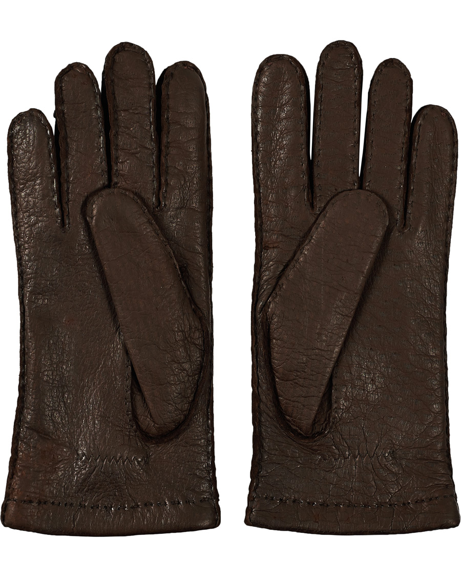 Mies | Käsineet | Hestra | Peccary Handsewn Cashmere Glove Espresso