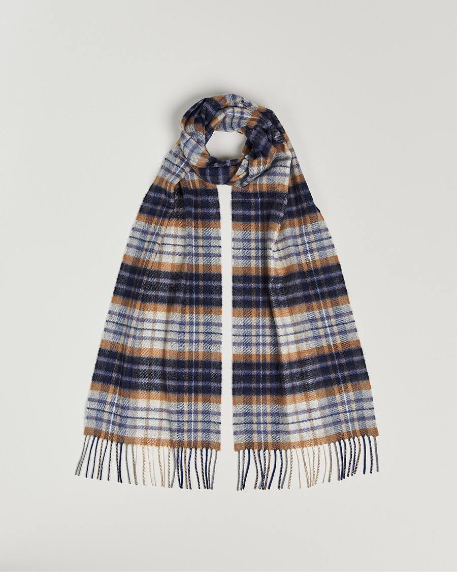 Miehet |  | Johnstons of Elgin | Cashmere Scarf Navy/Brown