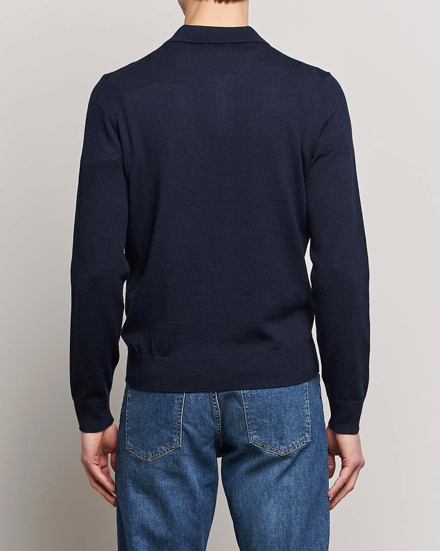 Mies | Puserot | Morris | Merino Polo Knit Navy