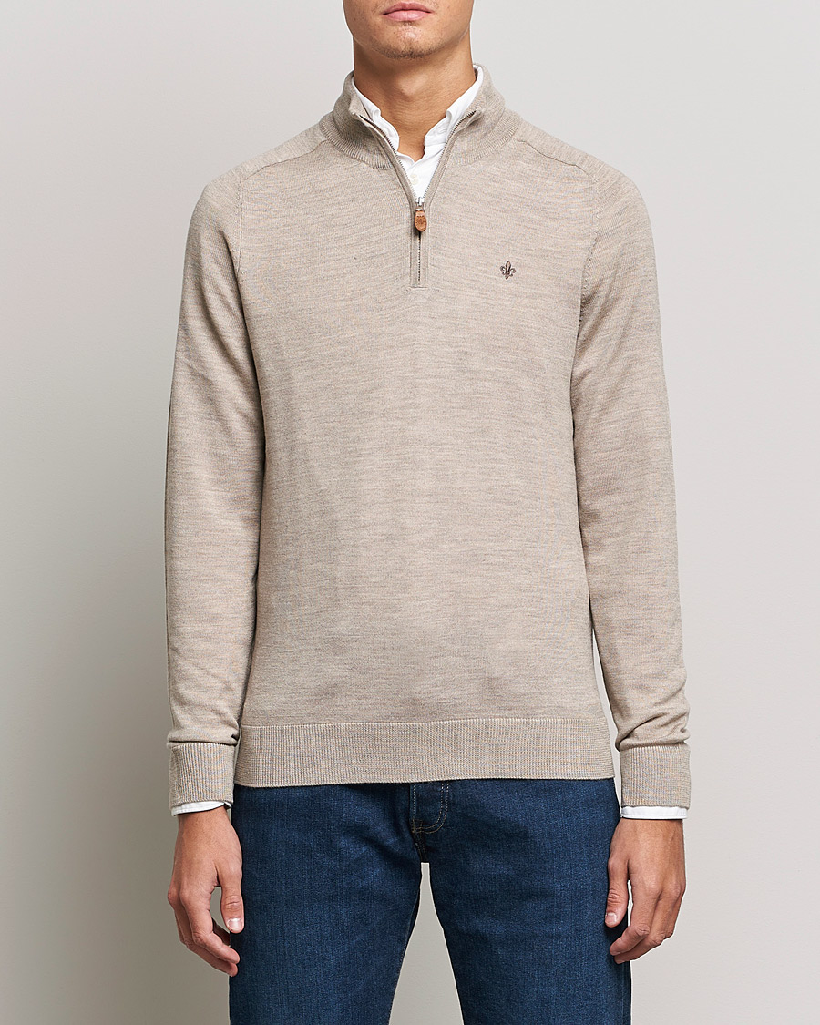 Mies | Puserot | Morris | John Merino Half Zip Khaki
