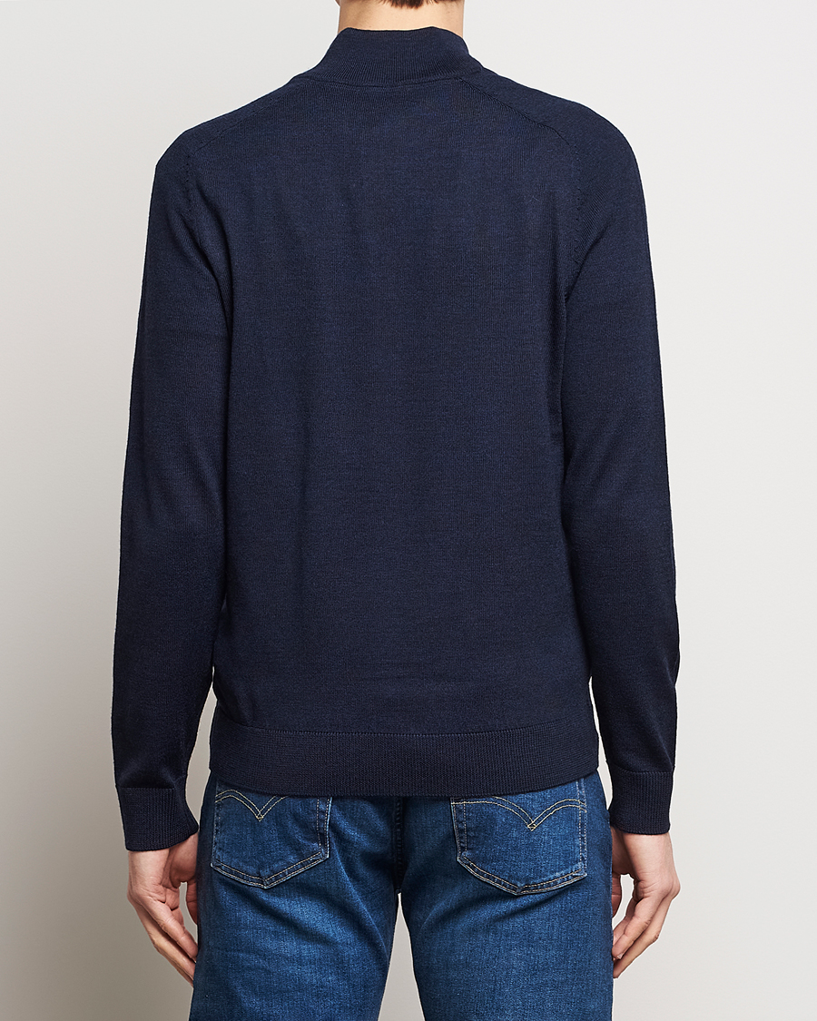Mies | Puserot | Morris | John Merino Half Zip Navy