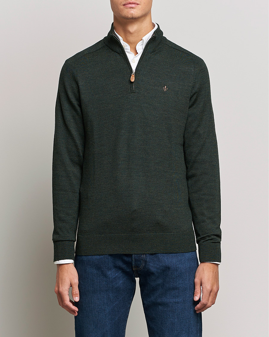 Mies | Puserot | Morris | John Merino Half Zip Olive