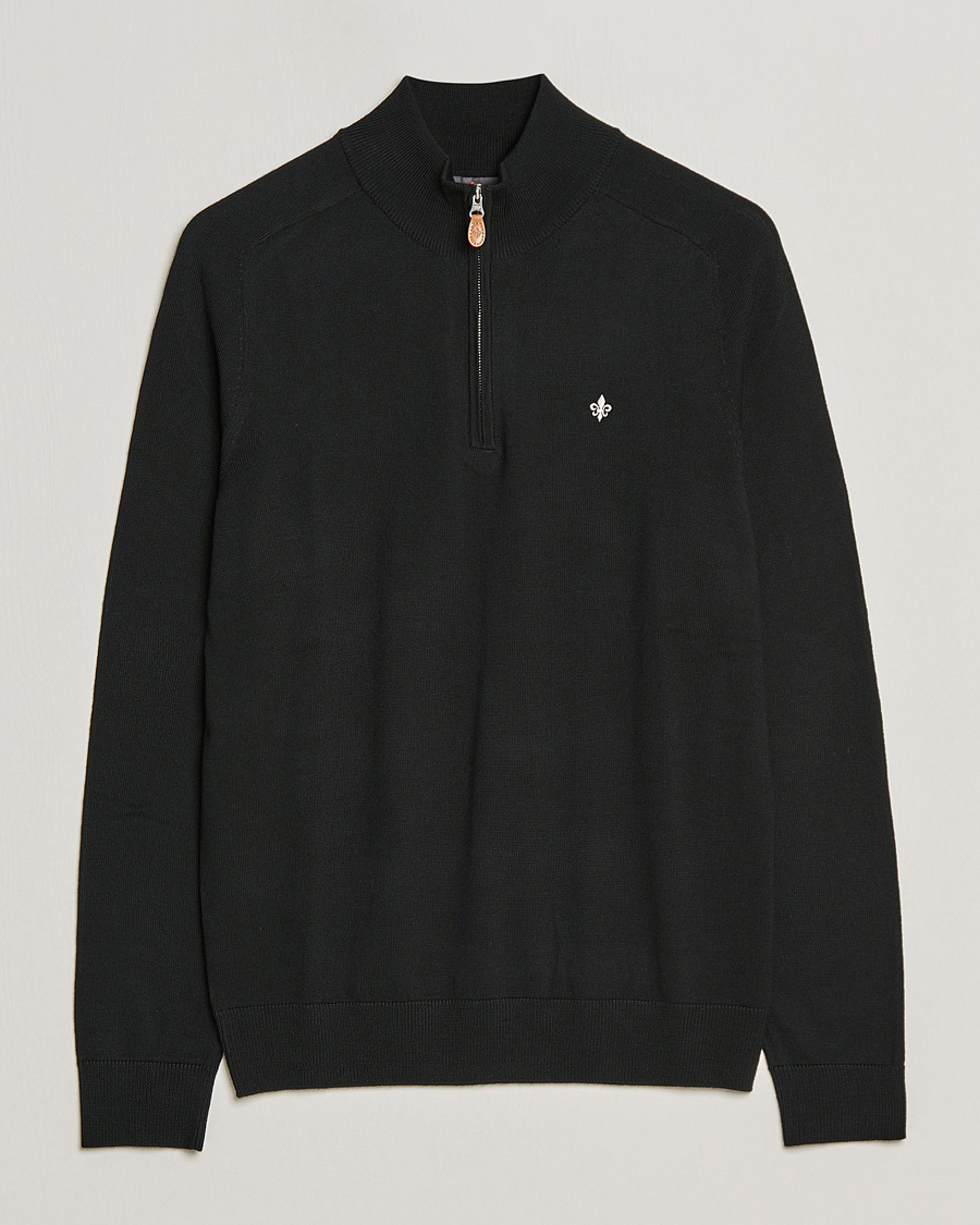 Mies | Puserot | Morris | John Merino Half Zip Black