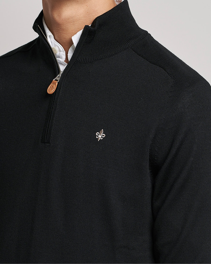 Mies | Puserot | Morris | John Merino Half Zip Black