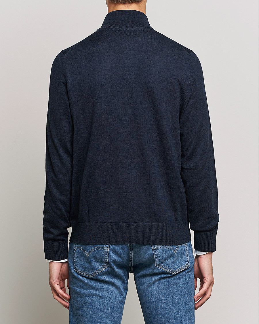 Mies | Puserot | Morris | Merino Zip Cardigan Navy