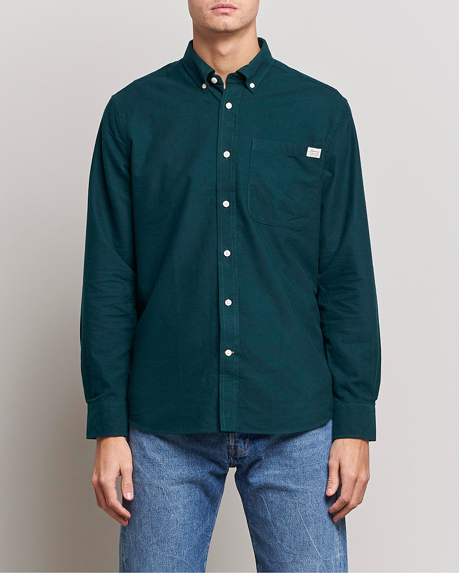 Mies |  | Morris | Original Brushed Oxford Shirt Green