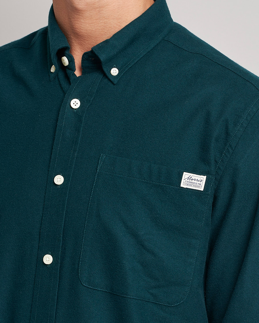 Mies | Kauluspaidat | Morris | Original Brushed Oxford Shirt Green