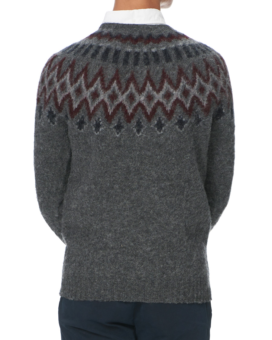 Mies | Puserot | Howlin' | Brushed Wool Fair Isle Crew Sweater Oxford