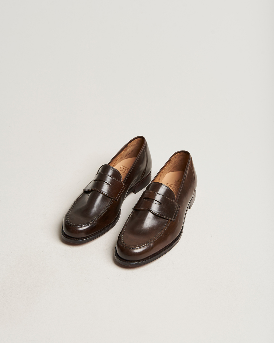 Mies | Käsintehdyt kengät | Crockett & Jones | Harvard Unlined Loafer Dark Brown Cordovan