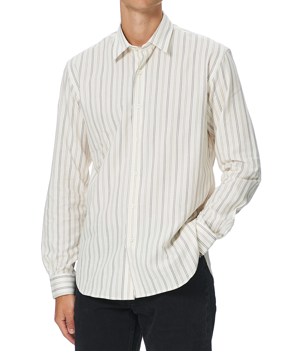 Mies | Kauluspaidat | Sunflower | Dan Striped Cotton Shirt Off White