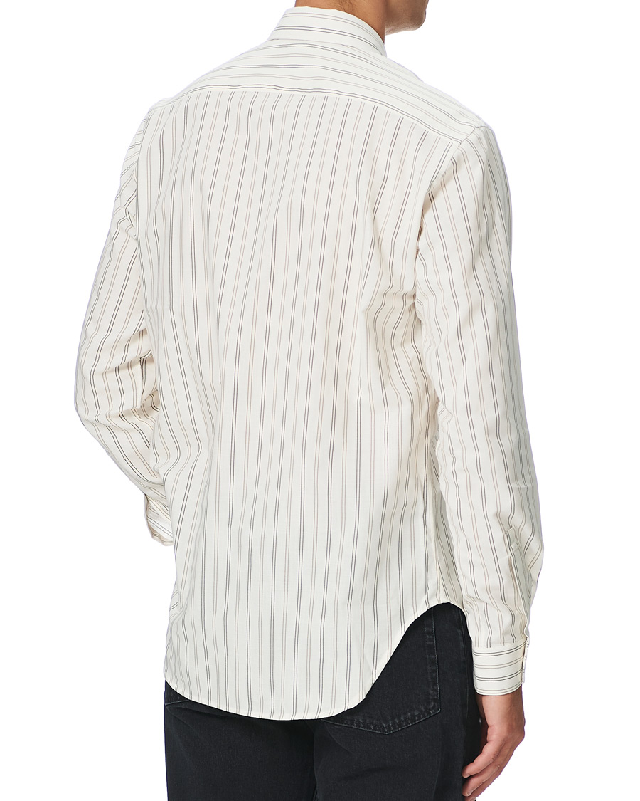 Mies | Kauluspaidat | Sunflower | Dan Striped Cotton Shirt Off White