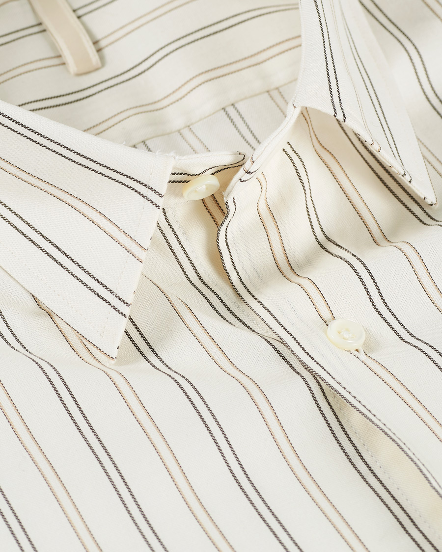 Mies | Kauluspaidat | Sunflower | Dan Striped Cotton Shirt Off White