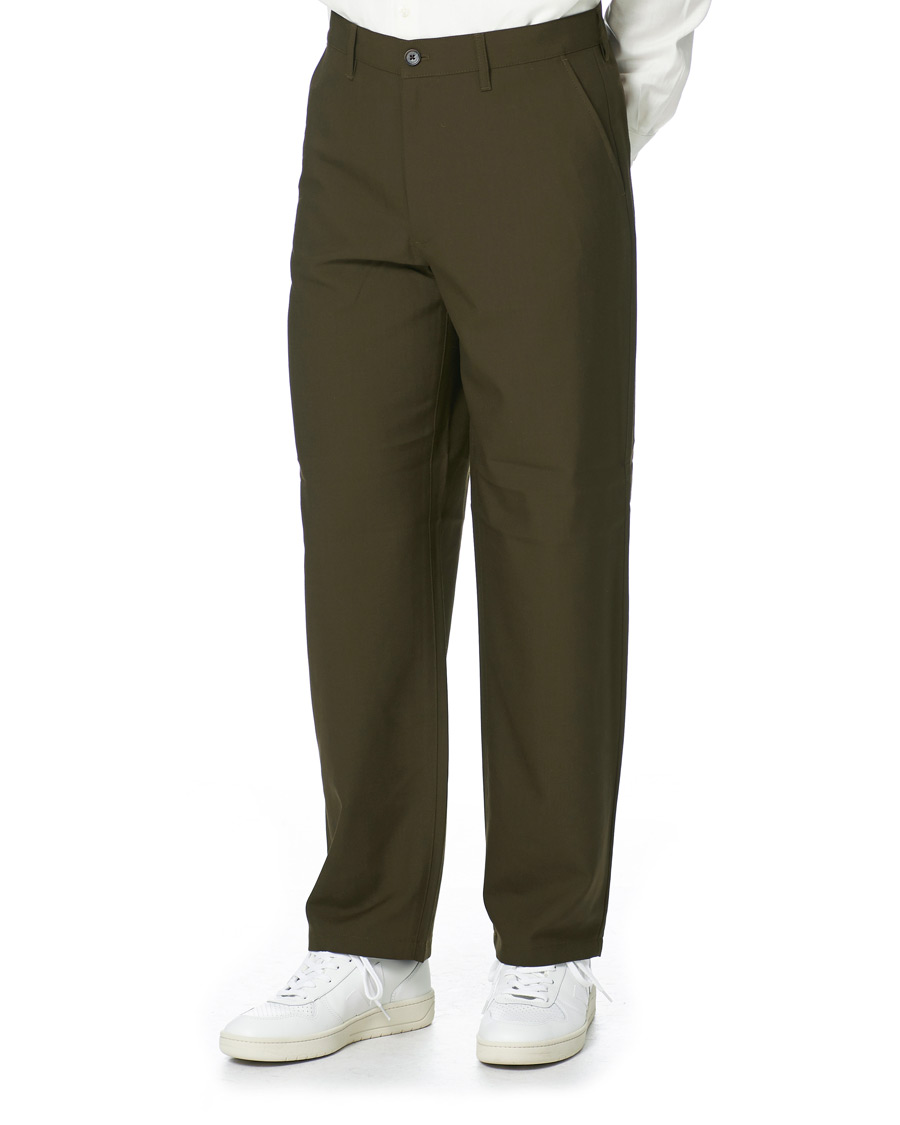 Mies | Housut | Sunflower | Soft Wool Trousers Military