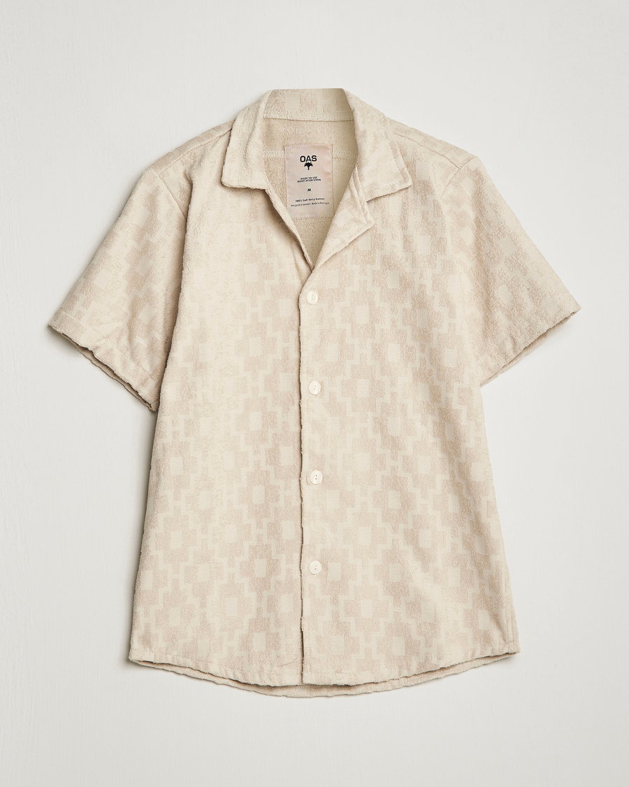 Mies | Kauluspaidat | OAS | Machu Terry Short Sleeve Shirt Beige