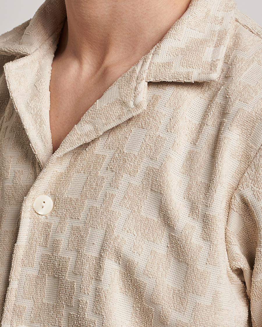 Mies | Kauluspaidat | OAS | Machu Terry Short Sleeve Shirt Beige