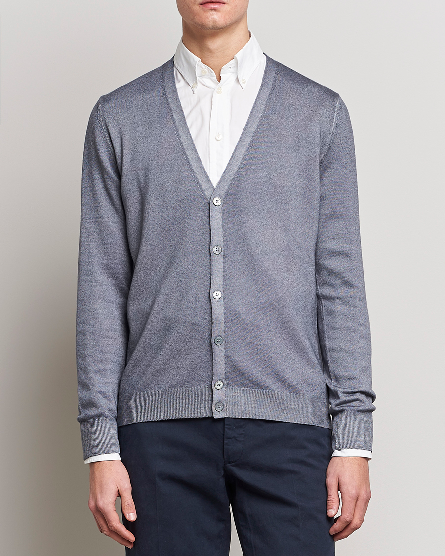 Mies |  | Gran Sasso | Vintage Merino Fashion Fit Cardigan Light Grey