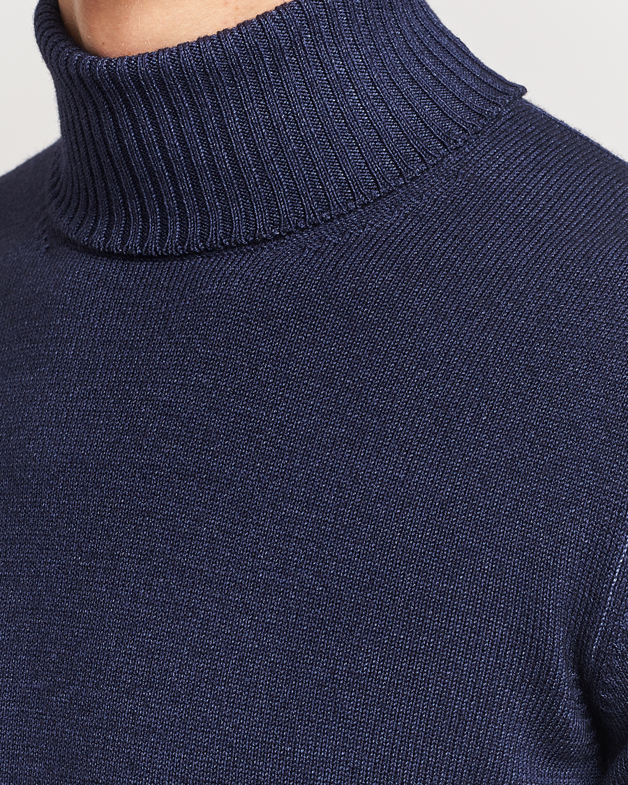 Mies | Puserot | Gran Sasso | Vintage Merino Fashion Fit Polo Navy