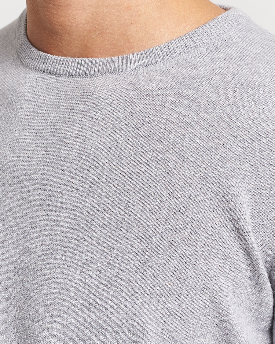Mies | Puserot | Gran Sasso | Wool/Cashmere Crew Neck Light Grey