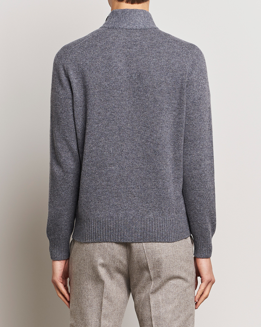 Mies | Puserot | Gran Sasso | Heavy Wool Cardigan Grey Melange
