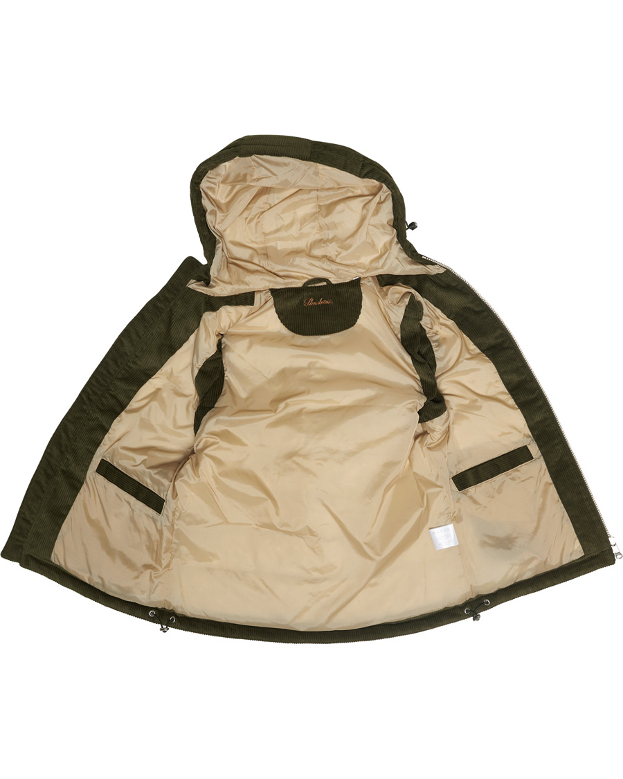 Mies | Takit | Stenströms | Padded Corduroy Hood Vest Olive