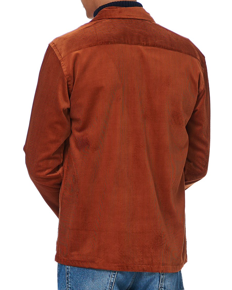 Mies | Kauluspaidat | Eton | Cotton Corduroy Overshirt Orange