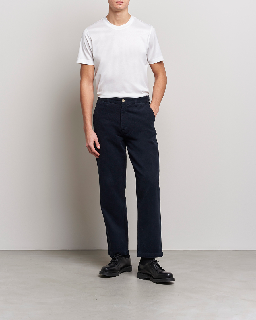 Mies |  | Eton | Filo Di Scozia Cotton T-Shirt White