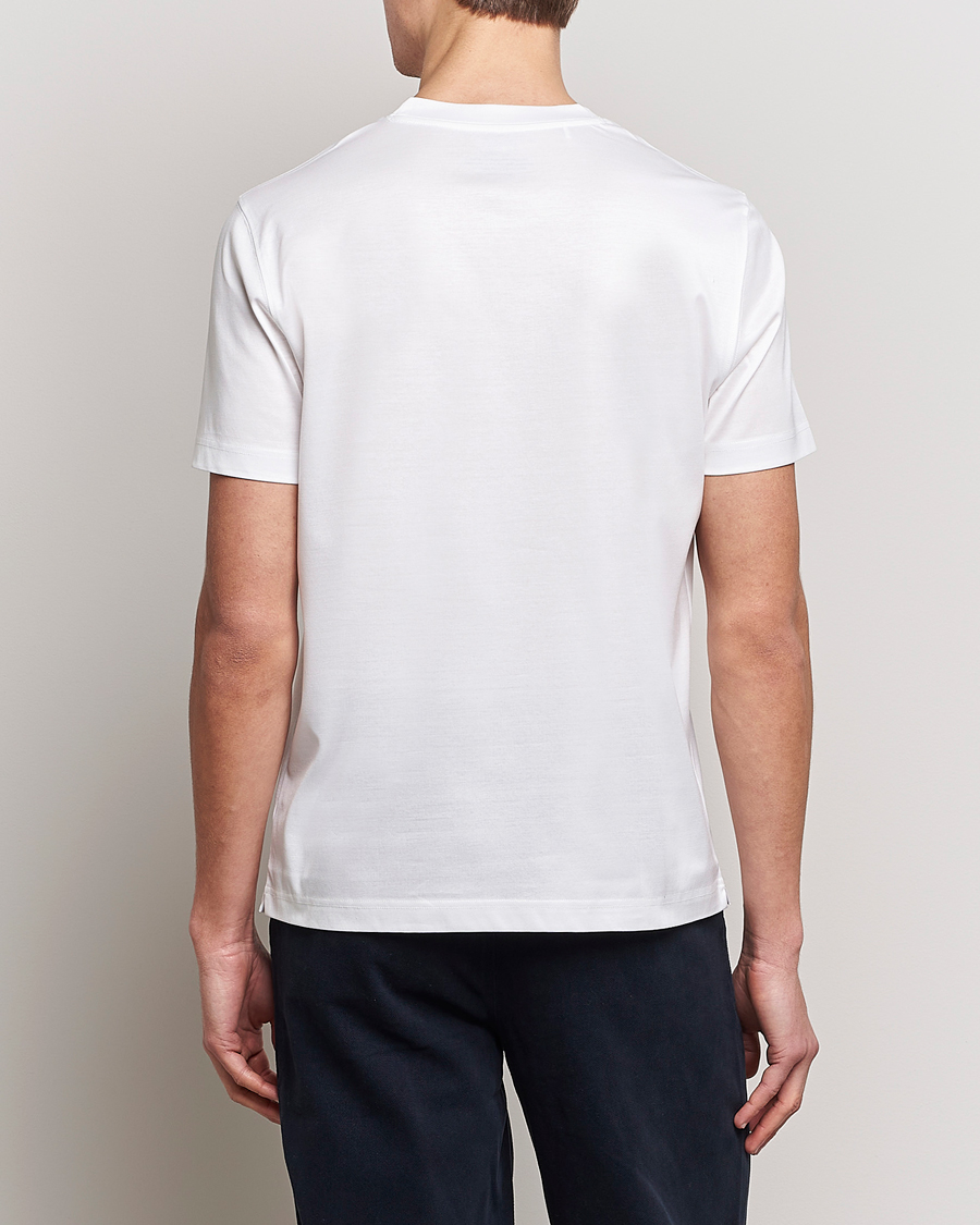 Mies | T-paidat | Eton | Filo Di Scozia Cotton T-Shirt White