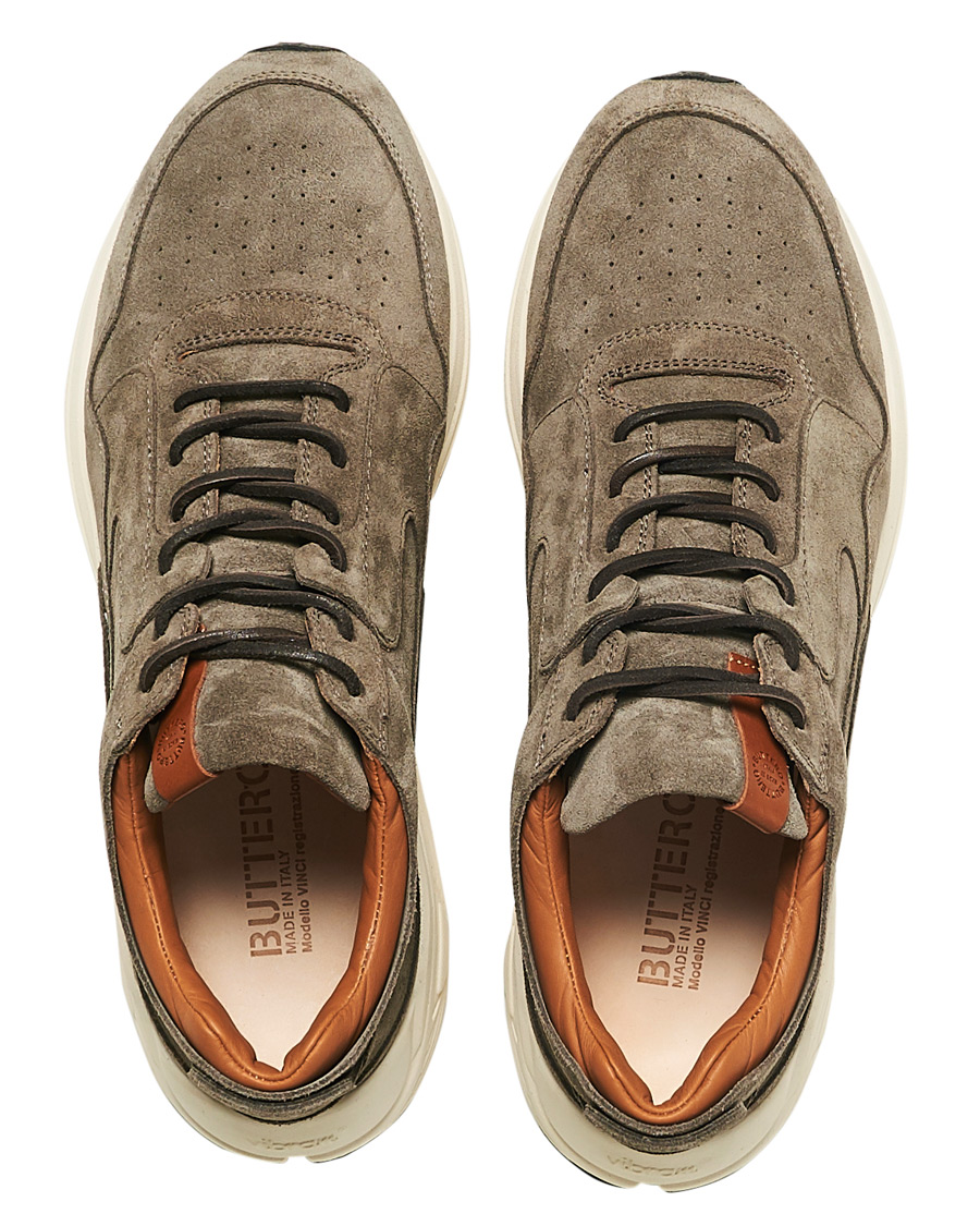 Mies | Buttero Vinci Suede Running Sneaker Taupe | Buttero | Vinci Suede Running Sneaker Taupe