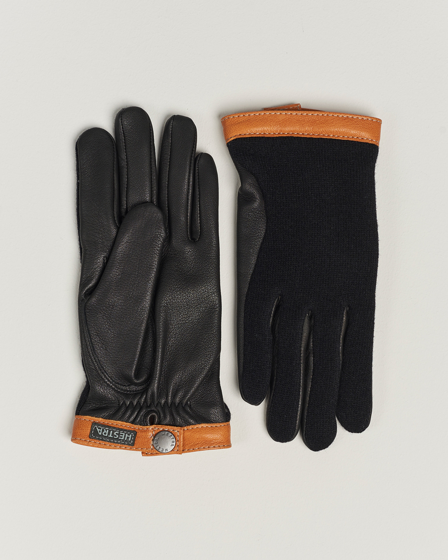 Mies |  | Hestra | Deerskin Wool Tricot Glove BlackBlack
