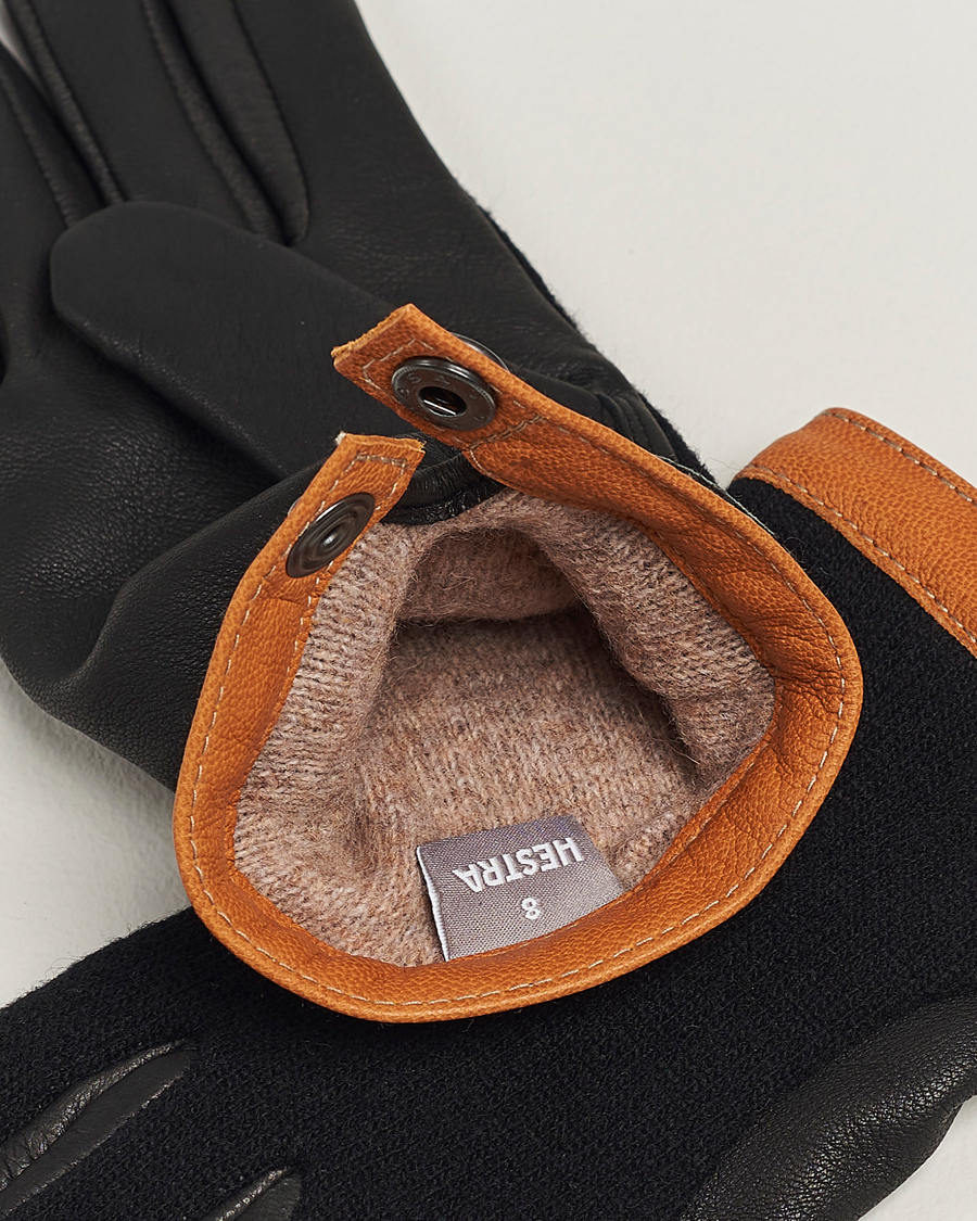 Mies | Käsineet | Hestra | Deerskin Wool Tricot Glove Black/Black