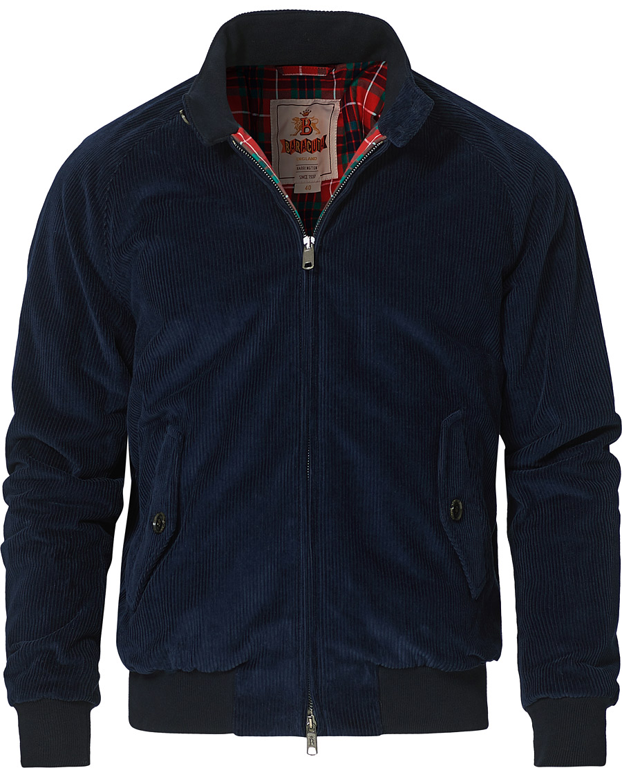 Mies | Takit | Baracuta | G9 Padded Corduroy Harrington Jacket Navy