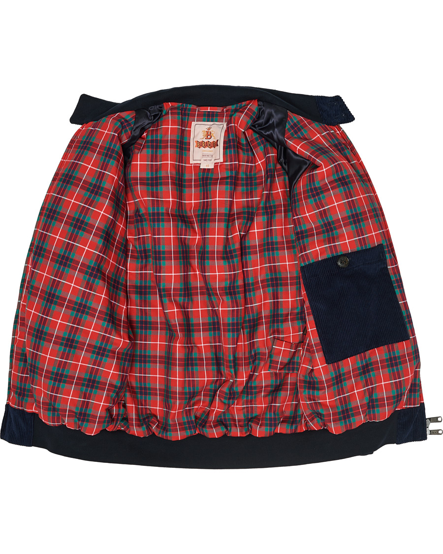 Mies | Takit | Baracuta | G9 Padded Corduroy Harrington Jacket Navy