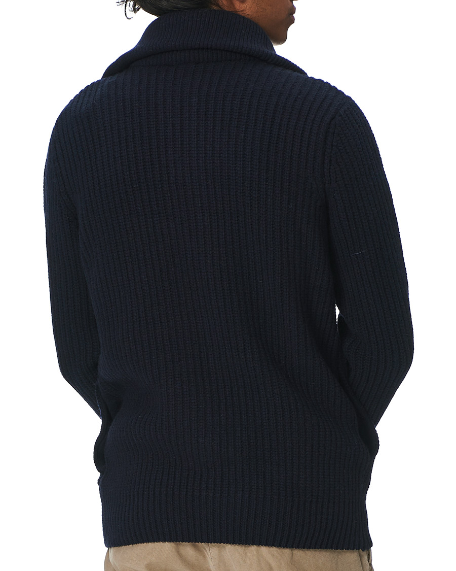 Mies | Puserot | Armor-lux | Ribbed Zip Sweater Navy