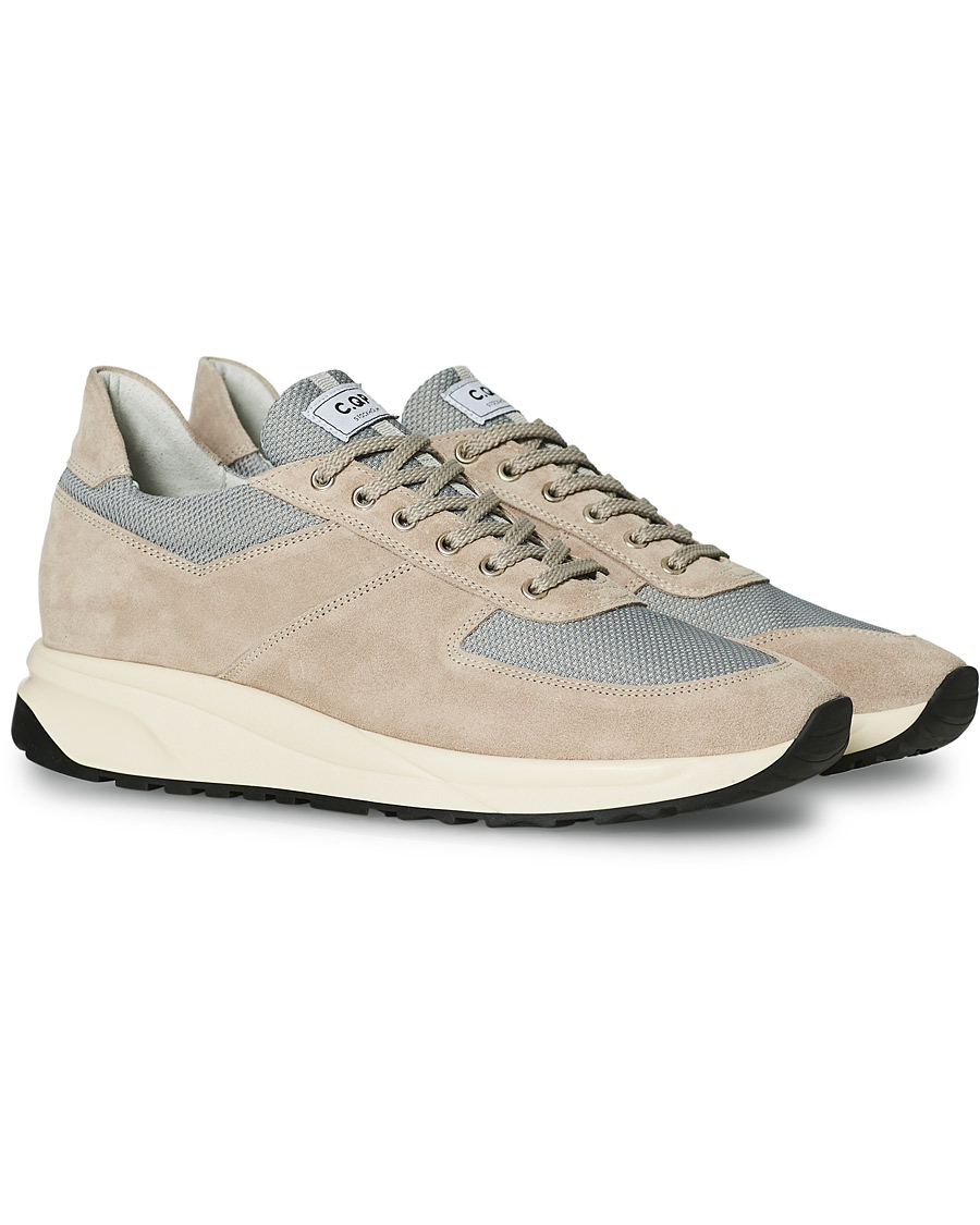 Mies | C.QP Stride Suede/Mesh Running Sneaker Stone Grey | CQP | C.QP Stride Suede/Mesh Running Sneaker Stone Grey