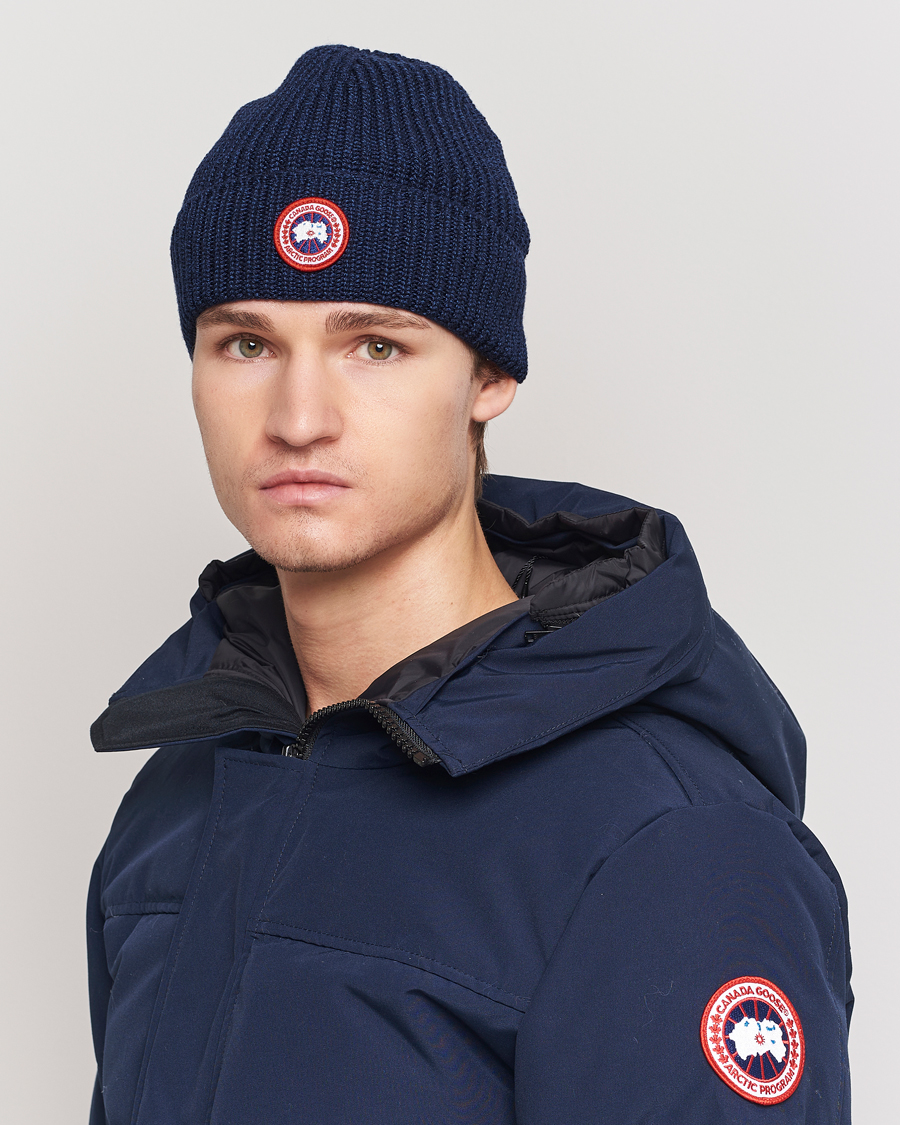 Mies | Canada Goose Arctic Disc Rib Toque Navy Heather | Canada Goose | Arctic Disc Rib Toque Navy Heather
