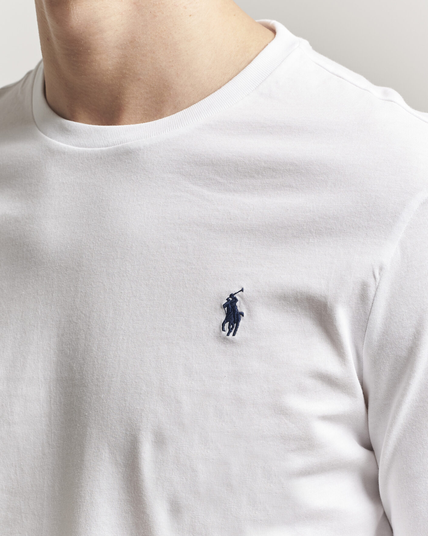 Mies | T-paidat | Polo Ralph Lauren | Custom Slim Fit Long Sleeve Tee White