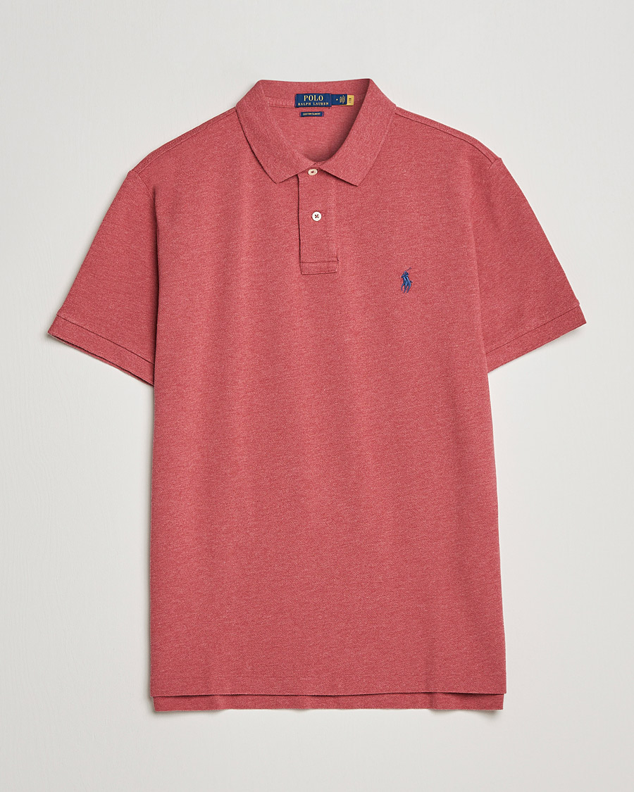 Mies | Pikeet | Polo Ralph Lauren | Custom Slim Fit Polo Venetian Red Heather