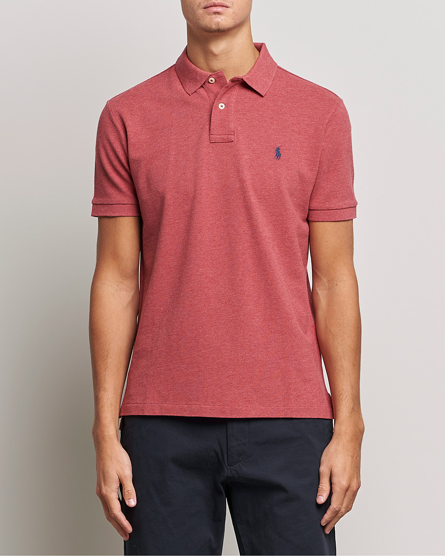 Mies | Pikeet | Polo Ralph Lauren | Custom Slim Fit Polo Venetian Red Heather