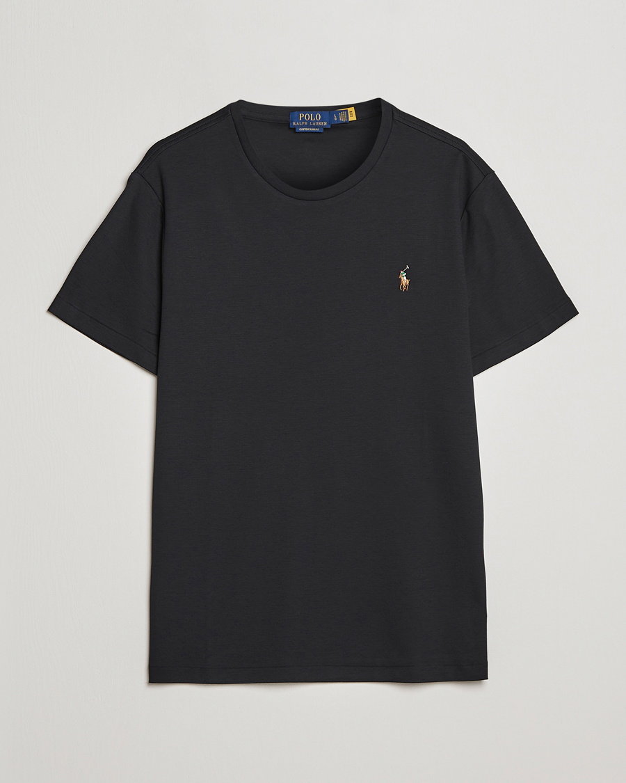 Mies | T-paidat | Polo Ralph Lauren | Luxury Pima Cotton Crew Neck T-Shirt Black