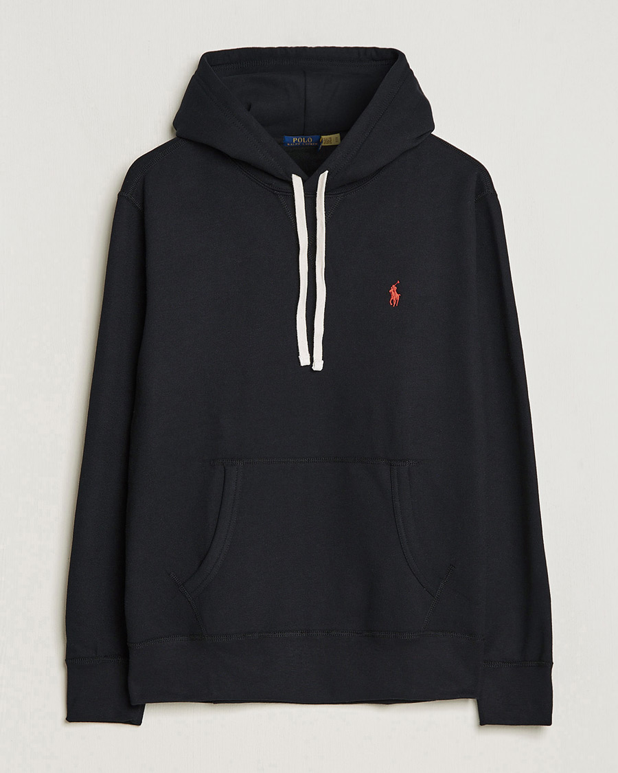 Mies | Puserot | Polo Ralph Lauren | RL Fleece Hoodie Polo Black