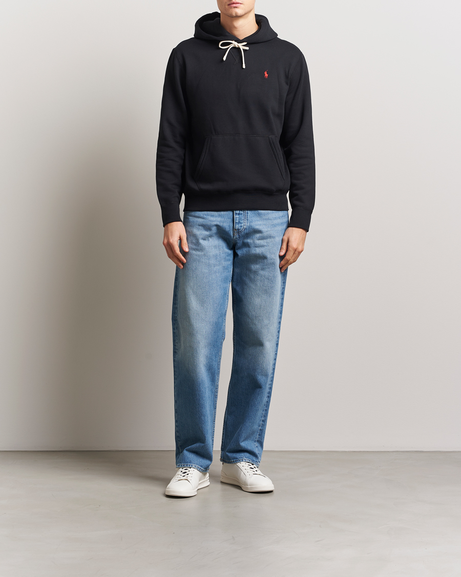 Mies | Puserot | Polo Ralph Lauren | RL Fleece Hoodie Polo Black