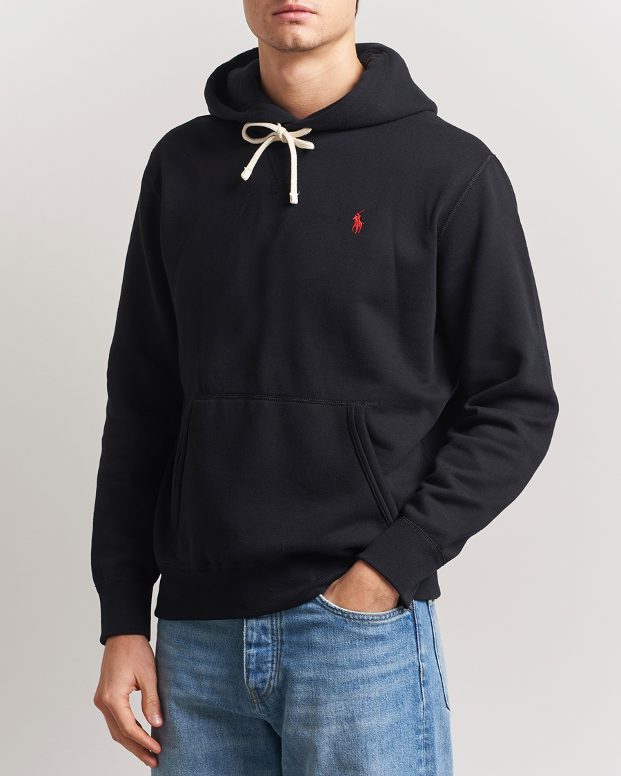 Mies | Puserot | Polo Ralph Lauren | RL Fleece Hoodie Polo Black