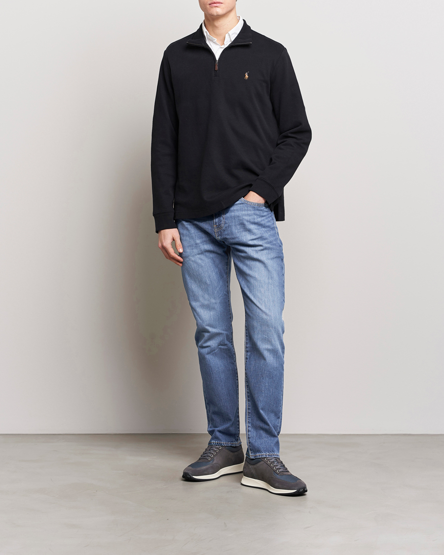 Mies | Puserot | Polo Ralph Lauren | Double Knit Jaquard Half Zip Sweater Polo Black