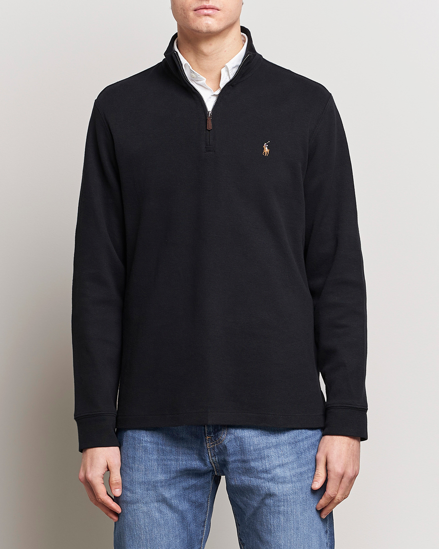 Mies | Polo Ralph Lauren | Polo Ralph Lauren | Double Knit Jaquard Half Zip Sweater Black