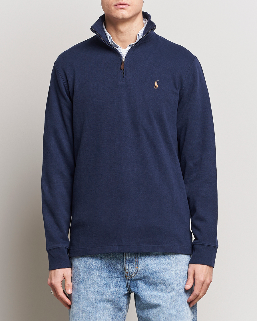 Mies | 30 % alennuksia | Polo Ralph Lauren | Double Knit Jaquard Half Zip Sweater Cruise Navy