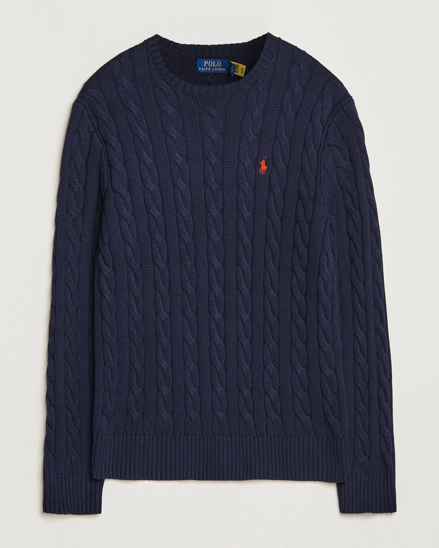 Mies | Puserot | Polo Ralph Lauren | Cotton Cable Pullover Hunter Navy