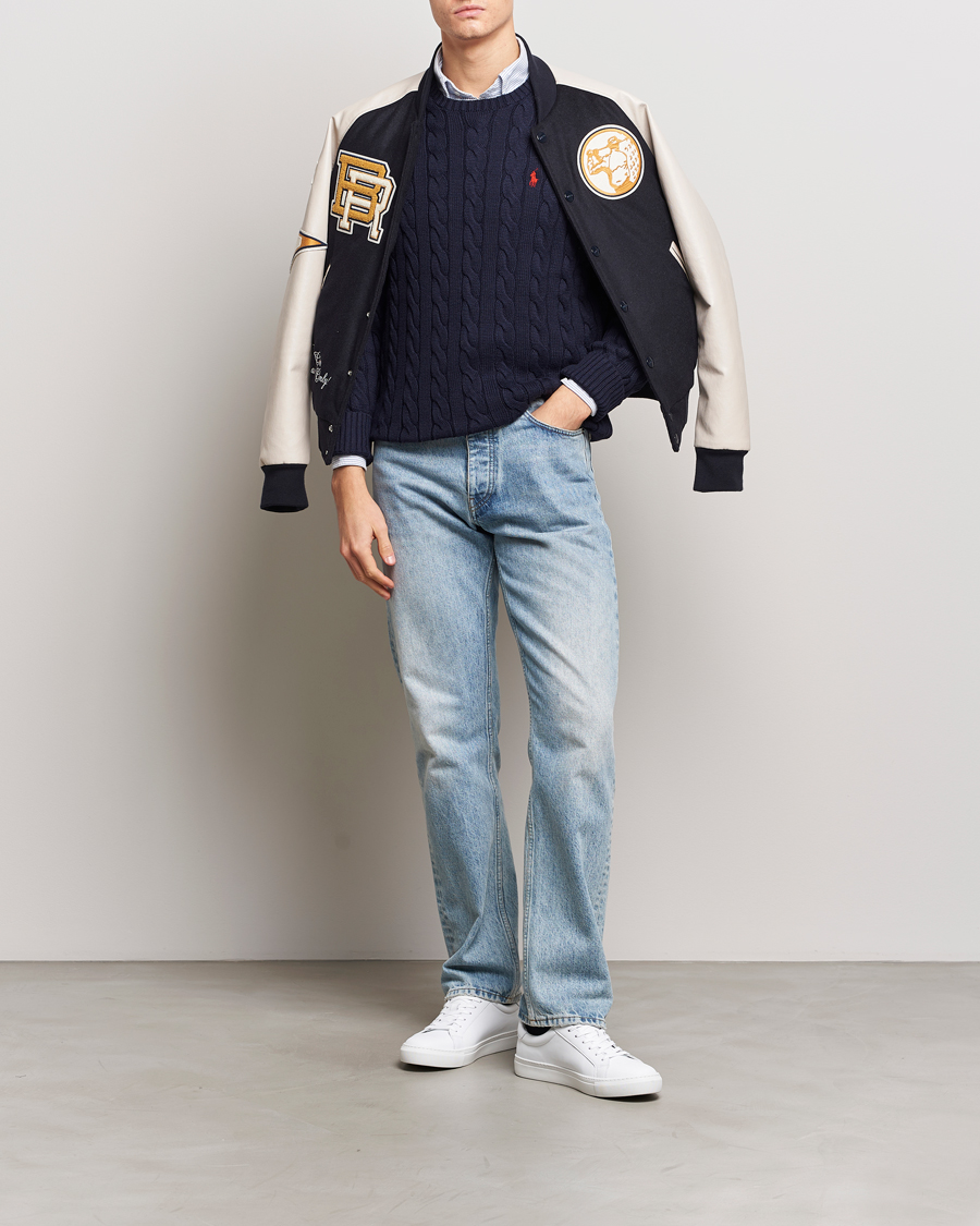 Mies | Preppy Authentic | Polo Ralph Lauren | Cotton Cable Pullover Hunter Navy