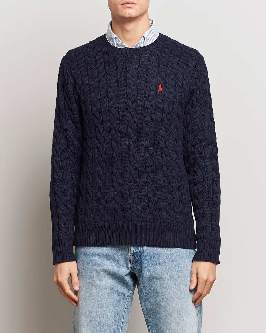 Mies | Preppy Authentic | Polo Ralph Lauren | Cotton Cable Pullover Hunter Navy