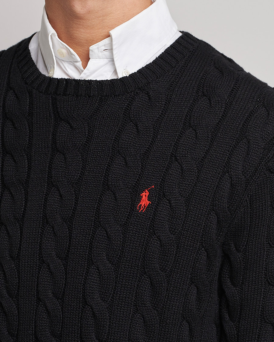 Mies | Puserot | Polo Ralph Lauren | Cotton Cable Pullover Black